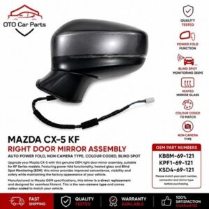MAZDA CX5 KF 02/2017-2025 Left DOOR MIRROR WITH POWER FOLD NON-CAMERA 044877