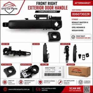 RENAULT MASTER 2011-2024 DOOR HANDLE RH FRONT, OUTER, X62, 09/11-